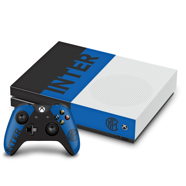 Fc Internazionale Milano Full Logo Blue and Black Vinyl Sticker Skin Decal Cover for Microsoft One S Console & Controller
