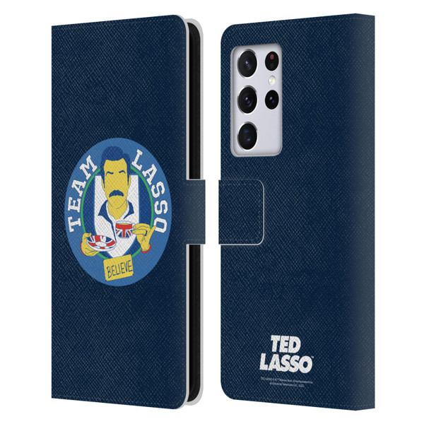 Ted Lasso Season 1 Graphics Team Lasso Leather Book Wallet Case Cover For Samsung Galaxy S21 Ultra 5G