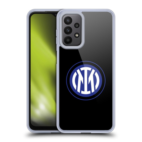 Fc Internazionale Milano Badge Logo On Black Soft Gel Case for Samsung Galaxy A23 / 5G (2022)