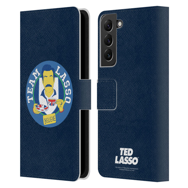 Ted Lasso Season 1 Graphics Team Lasso Leather Book Wallet Case Cover For Samsung Galaxy S22+ 5G