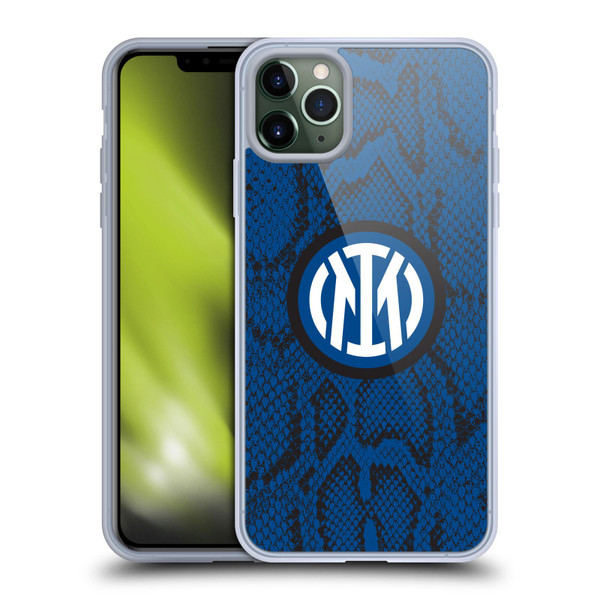 Fc Internazionale Milano Patterns Snake Soft Gel Case for Apple iPhone 11 Pro Max & MagSafe