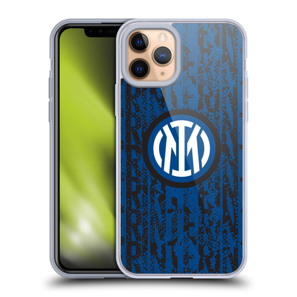 Fc Internazionale Milano Patterns Snake Wordmark Soft Gel Case for Apple iPhone 11 Pro & MagSafe