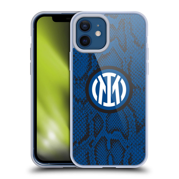 Fc Internazionale Milano Patterns Snake Soft Gel Case for Apple iPhone 12 / iPhone 12 Pro
