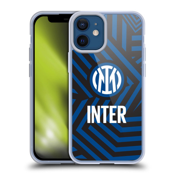 Fc Internazionale Milano Patterns Abstract 1 Soft Gel Case for Apple iPhone 12 Mini & MagSafe