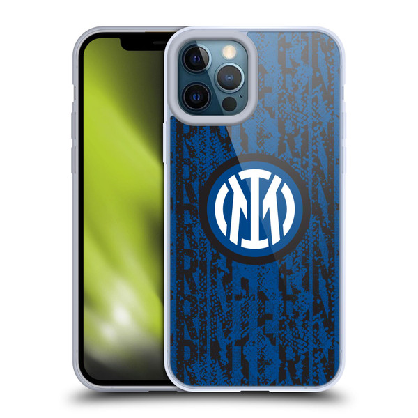Fc Internazionale Milano Patterns Snake Wordmark Soft Gel Case for Apple iPhone 12 Pro Max & MagSafe