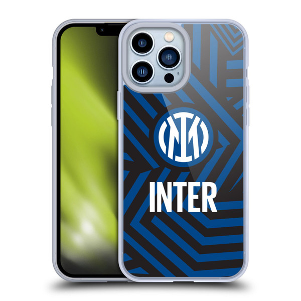 Fc Internazionale Milano Patterns Abstract 1 Soft Gel Case for Apple iPhone 13 Pro Max & MagSafe