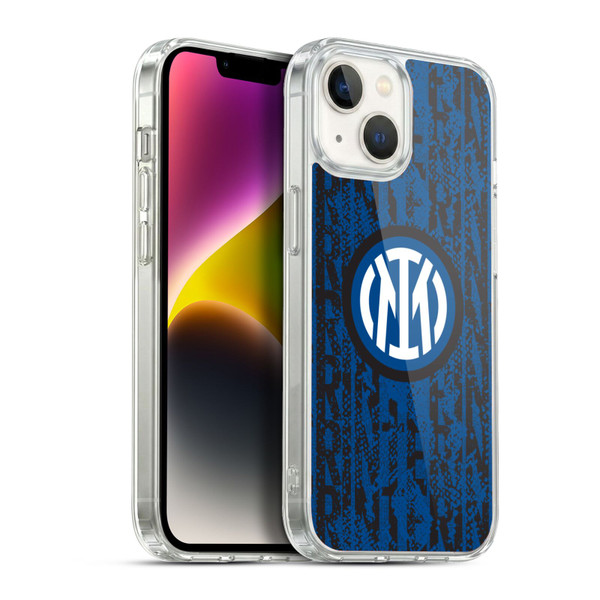 Fc Internazionale Milano Patterns Snake Wordmark Soft Gel Case for Apple iPhone 14