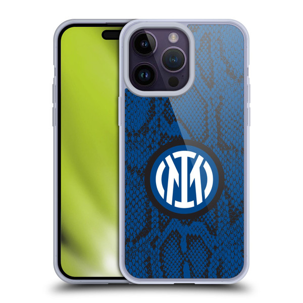 Fc Internazionale Milano Patterns Snake Soft Gel Case for Apple iPhone 14 Pro Max