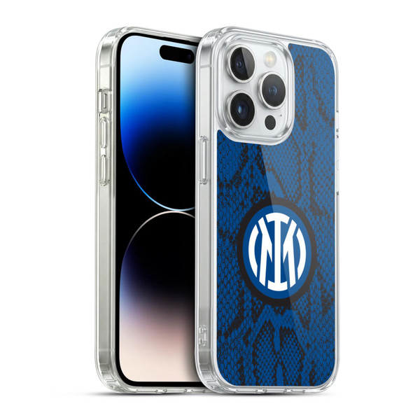 Fc Internazionale Milano Patterns Snake Soft Gel Case for Apple iPhone 14 Pro & MagSafe