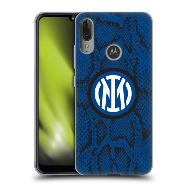 Fc Internazionale Milano Patterns Snake Soft Gel Case for Motorola Moto E6 Plus