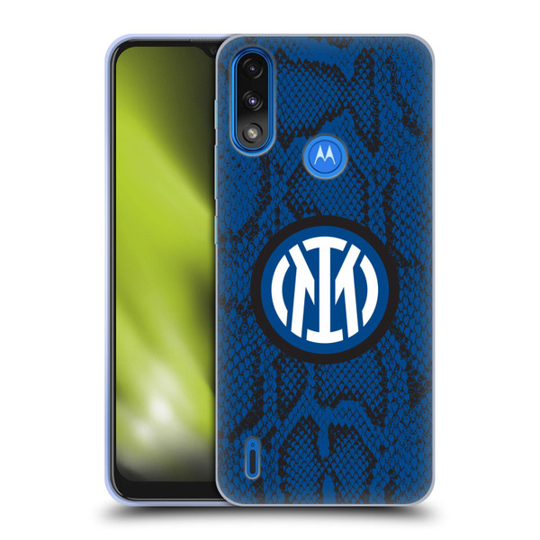 Fc Internazionale Milano Patterns Snake Soft Gel Case for Motorola Moto E7 Power / Moto E7i Power