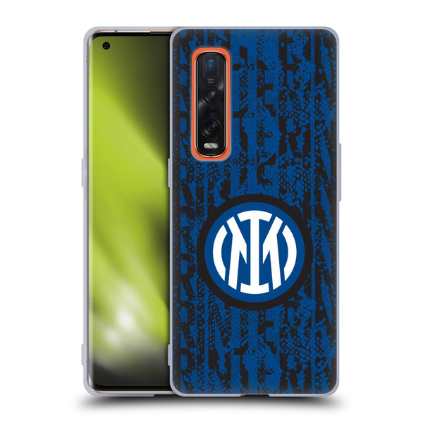 Fc Internazionale Milano Patterns Snake Wordmark Soft Gel Case for OPPO Find X2 Pro 5G