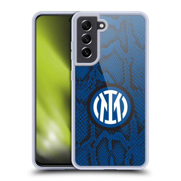 Fc Internazionale Milano Patterns Snake Soft Gel Case for Samsung Galaxy S21 FE 5G & MagSafe