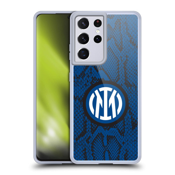 Fc Internazionale Milano Patterns Snake Soft Gel Case for Samsung Galaxy S21 Ultra 5G & MagSafe