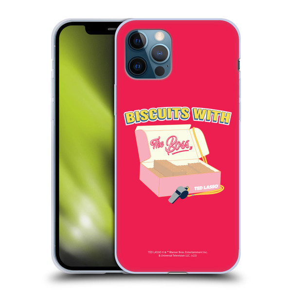Ted Lasso Season 1 Graphics Biscuits With The Boss Soft Gel Case for Apple iPhone 12 / iPhone 12 Pro