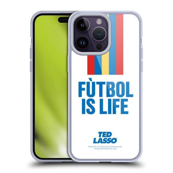 Ted Lasso Season 1 Graphics Futbol Is Life Soft Gel Case for Apple iPhone 14 Pro Max