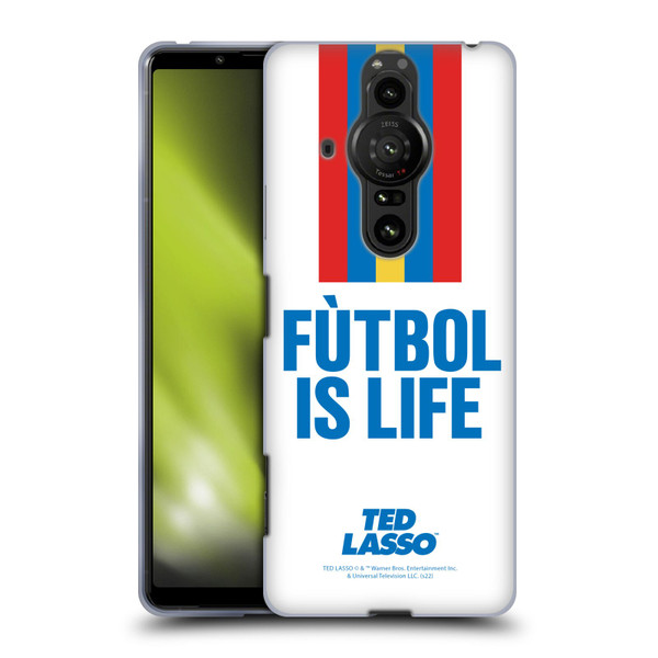 Ted Lasso Season 1 Graphics Futbol Is Life Soft Gel Case for Sony Xperia Pro-I