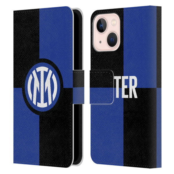 Fc Internazionale Milano Badge Flag Leather Book Wallet Case Cover For Apple iPhone 13 Mini