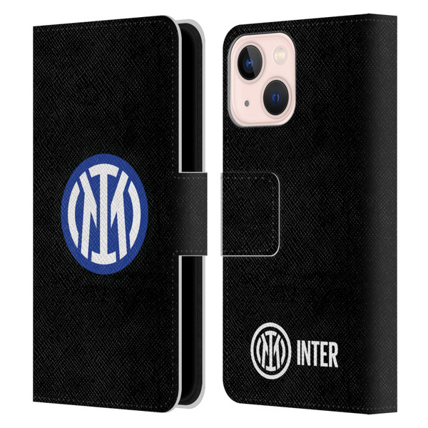 Fc Internazionale Milano Badge Logo Leather Book Wallet Case Cover For Apple iPhone 13 Mini
