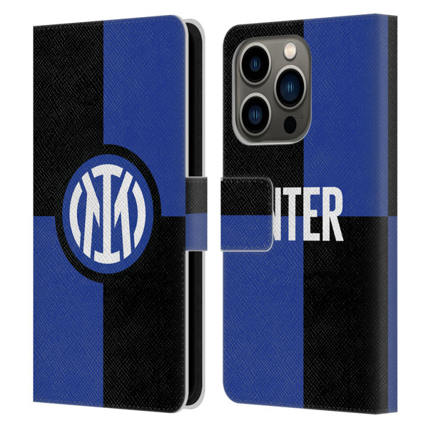 Fc Internazionale Milano Badge Flag Leather Book Wallet Case Cover For Apple iPhone 14 Pro