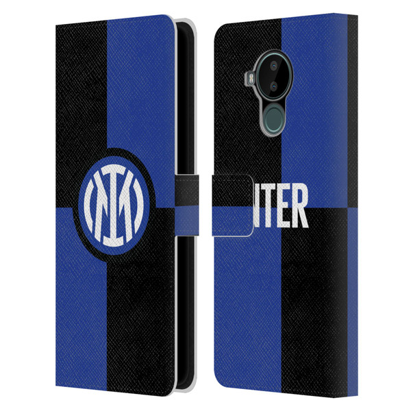 Fc Internazionale Milano Badge Flag Leather Book Wallet Case Cover For Nokia C30