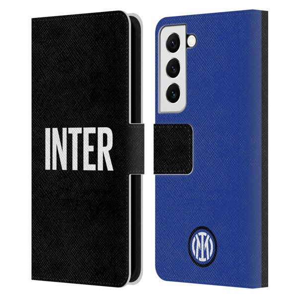 Fc Internazionale Milano Badge Inter Milano Logo Leather Book Wallet Case Cover For Samsung Galaxy S22 5G