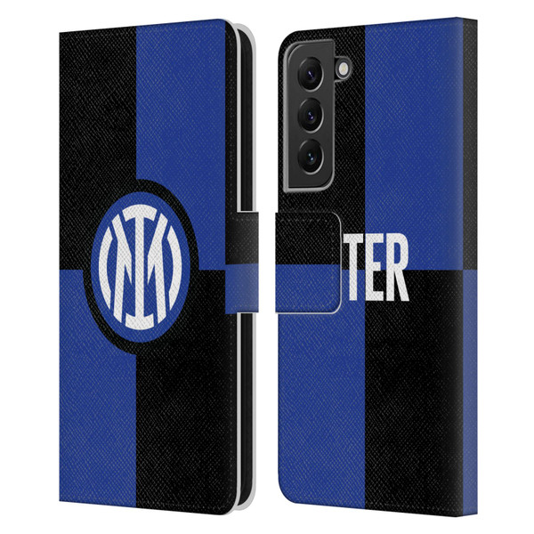 Fc Internazionale Milano Badge Flag Leather Book Wallet Case Cover For Samsung Galaxy S22+ 5G