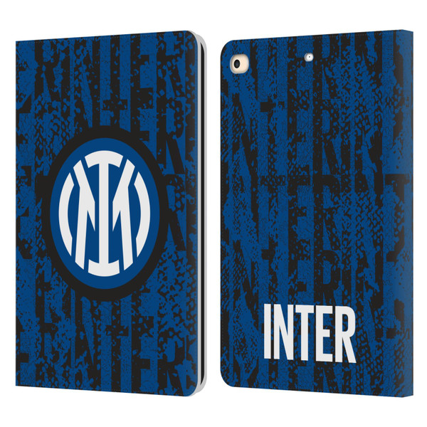 Fc Internazionale Milano Patterns Snake Wordmark Leather Book Wallet Case Cover For Apple iPad 9.7 2017 / iPad 9.7 2018