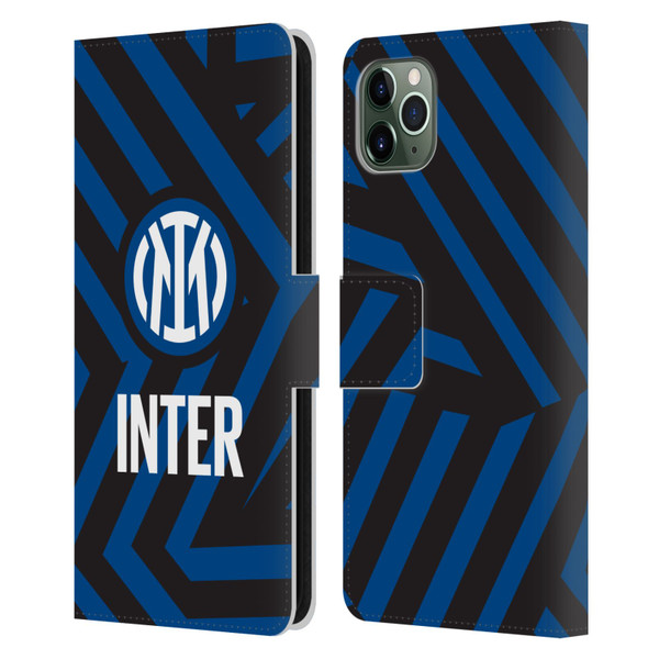 Fc Internazionale Milano Patterns Abstract 1 Leather Book Wallet Case Cover For Apple iPhone 11 Pro Max
