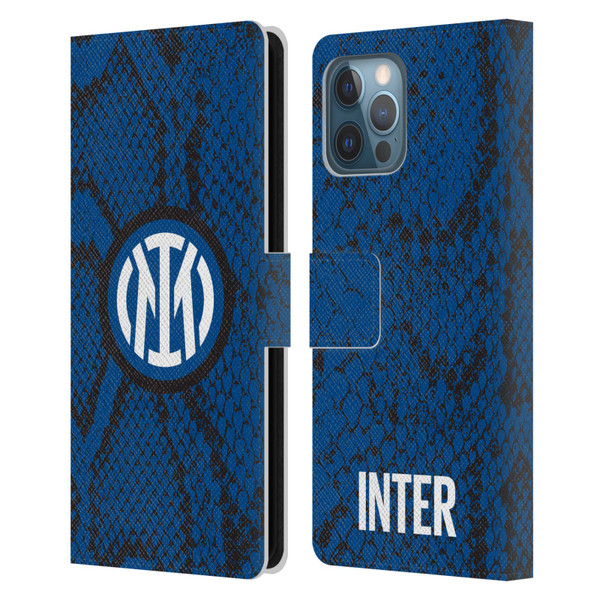 Fc Internazionale Milano Patterns Snake Leather Book Wallet Case Cover For Apple iPhone 12 Pro Max