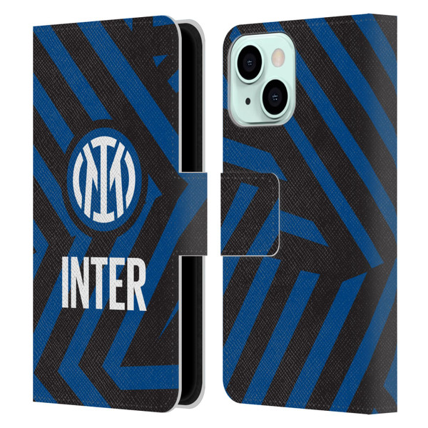 Fc Internazionale Milano Patterns Abstract 1 Leather Book Wallet Case Cover For Apple iPhone 13 Mini
