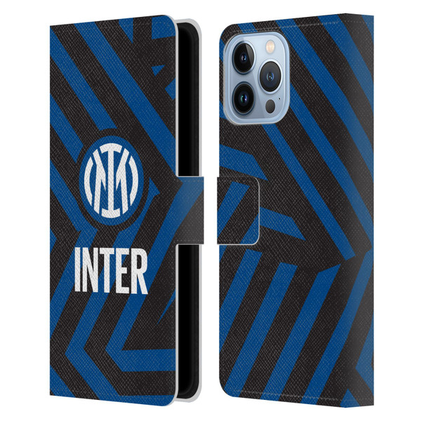 Fc Internazionale Milano Patterns Abstract 1 Leather Book Wallet Case Cover For Apple iPhone 13 Pro Max
