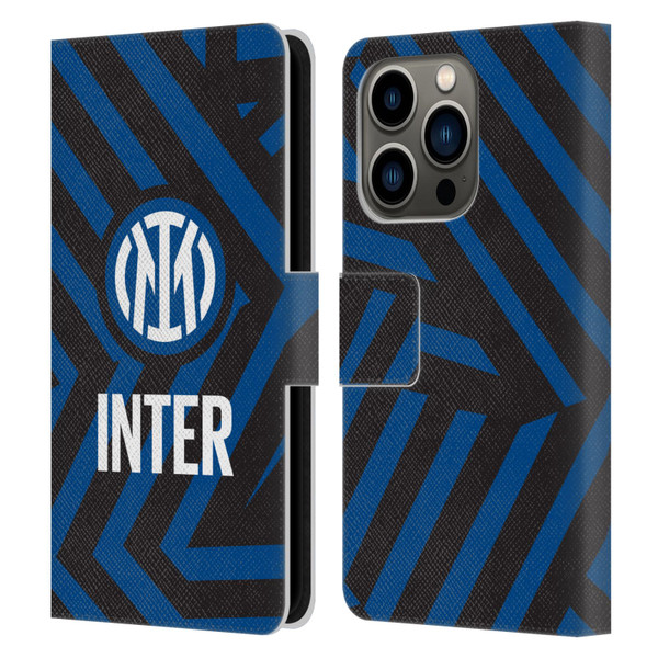 Fc Internazionale Milano Patterns Abstract 1 Leather Book Wallet Case Cover For Apple iPhone 14 Pro