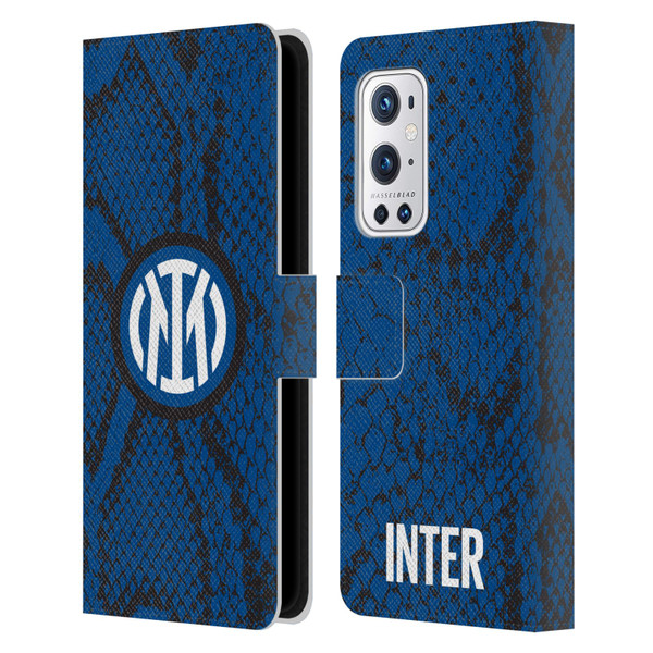 Fc Internazionale Milano Patterns Snake Leather Book Wallet Case Cover For OnePlus 9 Pro