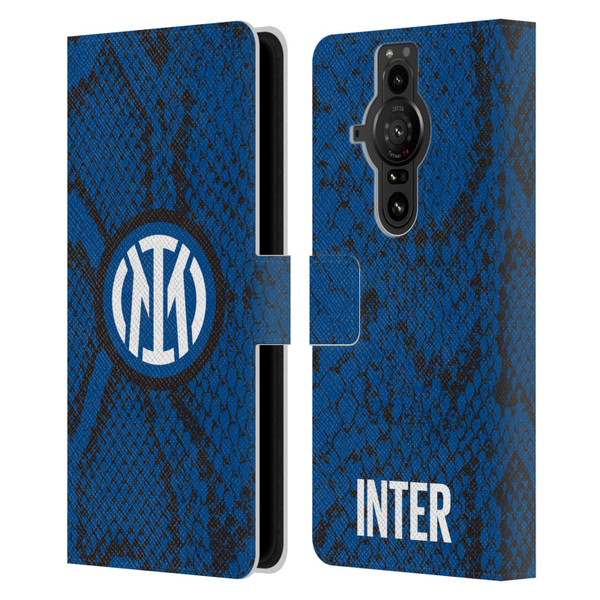 Fc Internazionale Milano Patterns Snake Leather Book Wallet Case Cover For Sony Xperia Pro-I