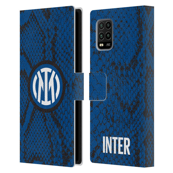 Fc Internazionale Milano Patterns Snake Leather Book Wallet Case Cover For Xiaomi Mi 10 Lite 5G