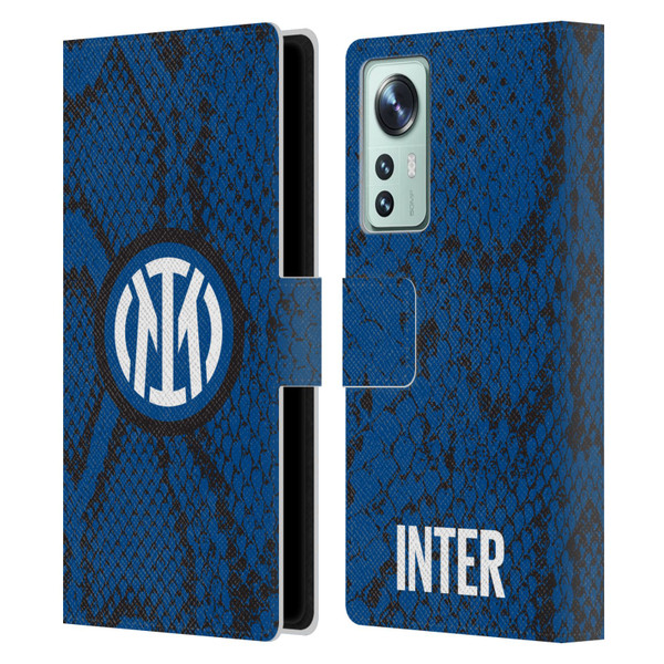 Fc Internazionale Milano Patterns Snake Leather Book Wallet Case Cover For Xiaomi 12