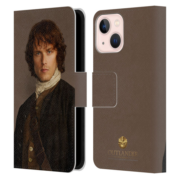 Outlander Characters Jamie Traditional Leather Book Wallet Case Cover For Apple iPhone 13 Mini