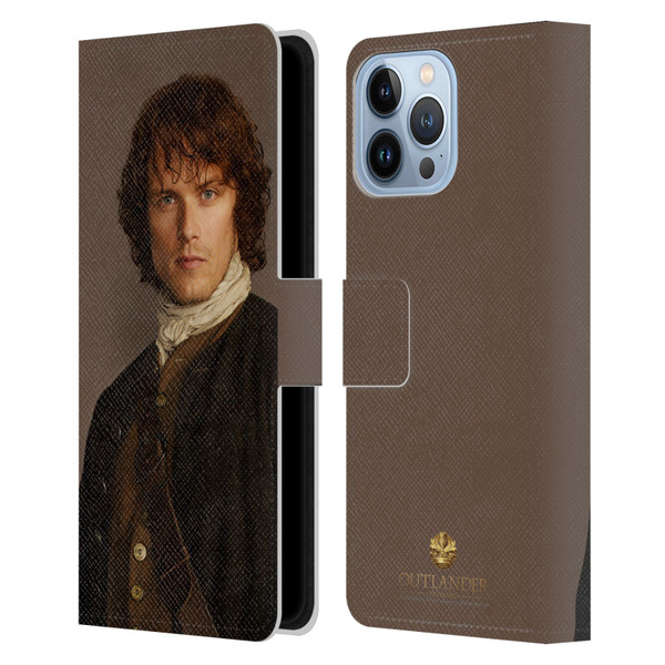 Outlander Characters Jamie Traditional Leather Book Wallet Case Cover For Apple iPhone 13 Pro Max