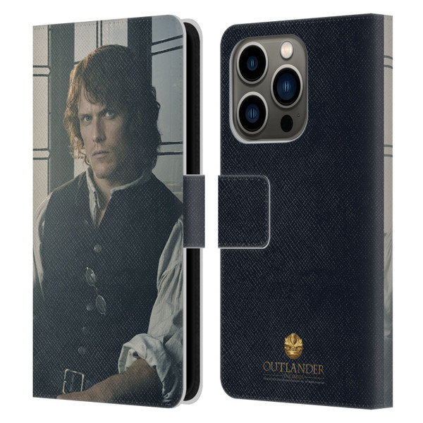 Outlander Characters Jamie Fraser Leather Book Wallet Case Cover For Apple iPhone 14 Pro