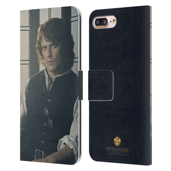 Outlander Characters Jamie Fraser Leather Book Wallet Case Cover For Apple iPhone 7 Plus / iPhone 8 Plus