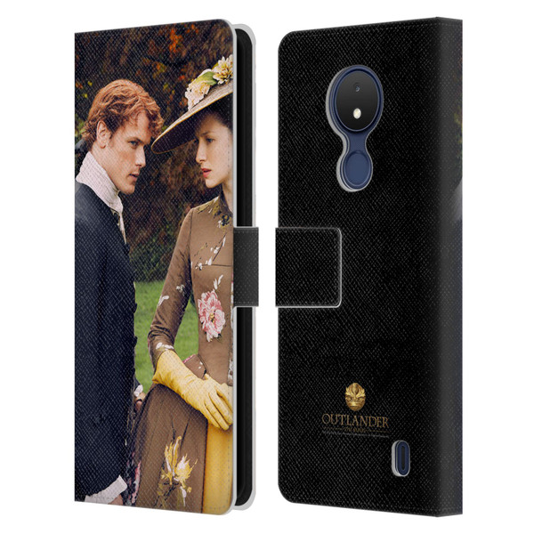 Outlander Characters Jamie And Claire Leather Book Wallet Case Cover For Nokia C21