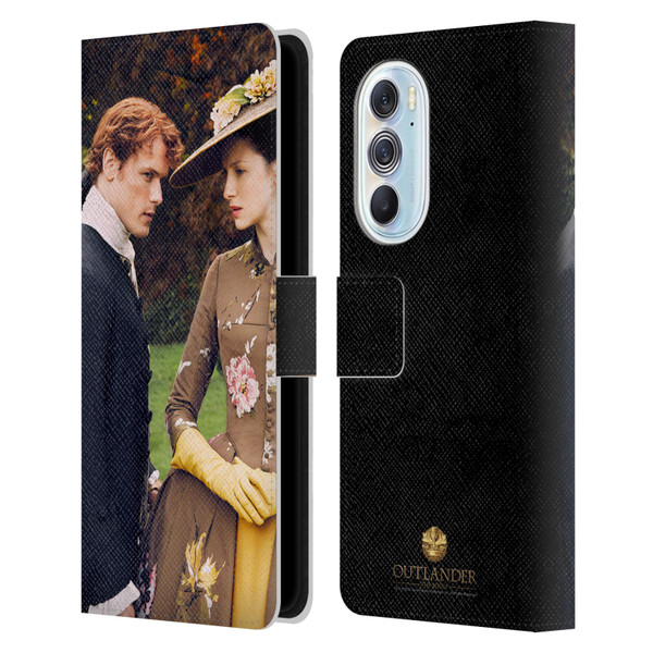 Outlander Characters Jamie And Claire Leather Book Wallet Case Cover For Motorola Edge X30