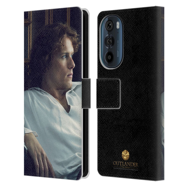 Outlander Characters Jamie White Shirt Leather Book Wallet Case Cover For Motorola Edge 30