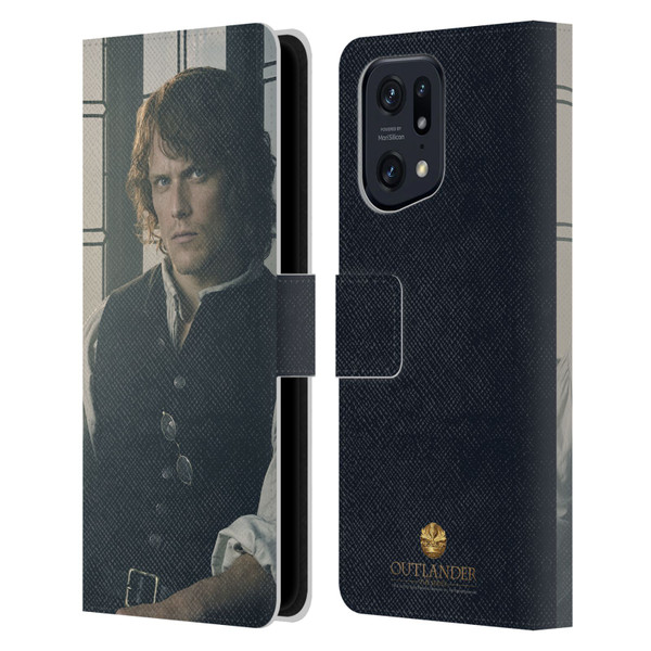 Outlander Characters Jamie Fraser Leather Book Wallet Case Cover For OPPO Find X5 Pro