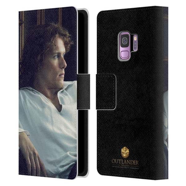 Outlander Characters Jamie White Shirt Leather Book Wallet Case Cover For Samsung Galaxy S9