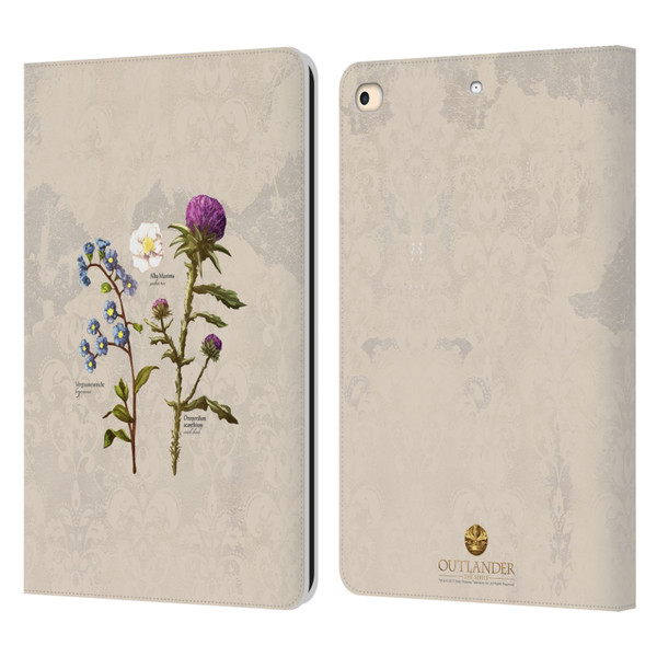 Outlander Graphics Flowers Leather Book Wallet Case Cover For Apple iPad 9.7 2017 / iPad 9.7 2018
