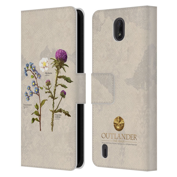 Outlander Graphics Flowers Leather Book Wallet Case Cover For Nokia C01 Plus/C1 2nd Edition