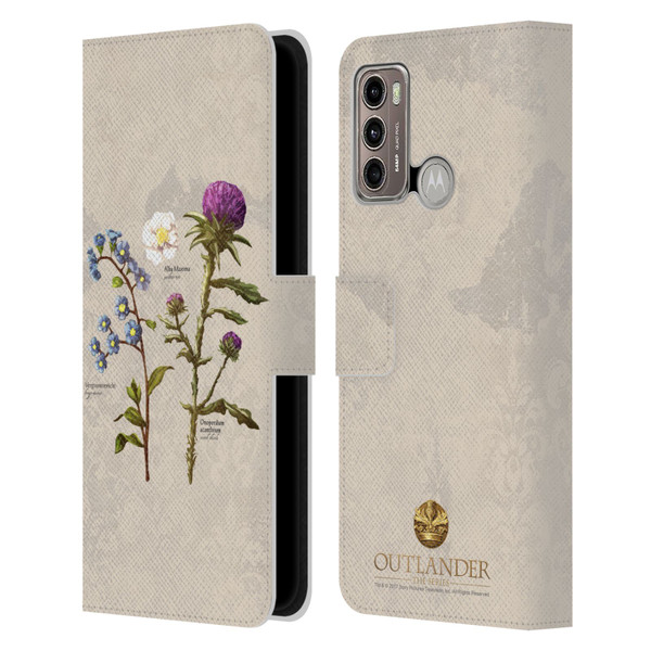 Outlander Graphics Flowers Leather Book Wallet Case Cover For Motorola Moto G60 / Moto G40 Fusion