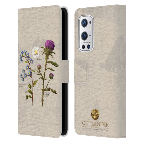 Outlander Graphics Flowers Leather Book Wallet Case Cover For OnePlus 9 Pro